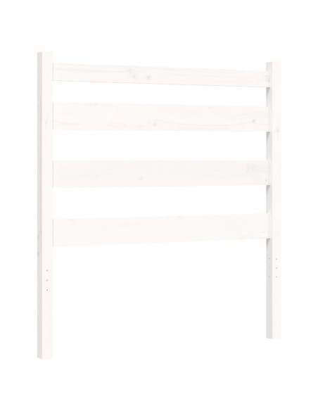 Giroletto con Testiera Bianco 100x200 cm in Legno Massello
