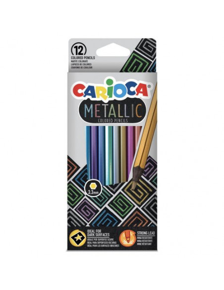 Matite colorate Carioca 43164 METALLIC Colori assortiti metal Colori a
