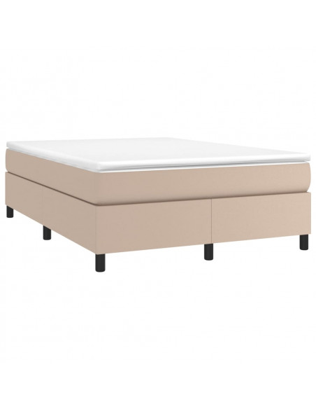 Giroletto a Molle con Materasso Cappuccino 140x190cm Similpelle