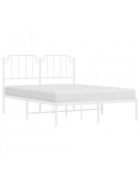 Giroletto con Testiera Metallo Bianco 140x190 cm