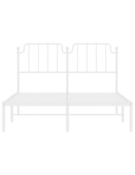 Giroletto con Testiera Metallo Bianco 140x190 cm