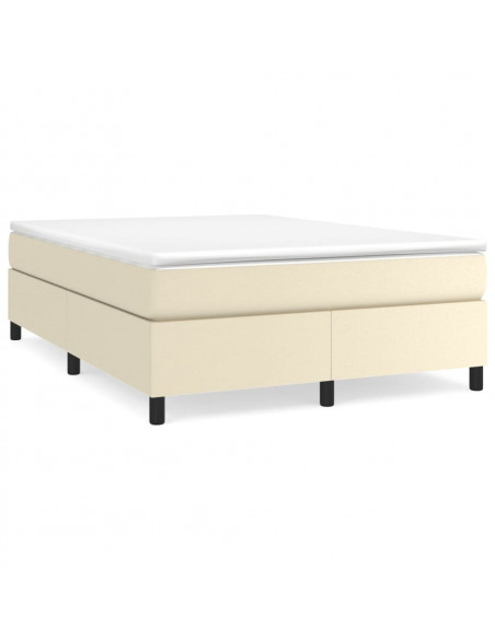 Giroletto a Molle con Materasso Crema 140x190 cm in Similpelle