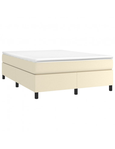 Giroletto a Molle con Materasso Crema 140x190 cm in Similpelle