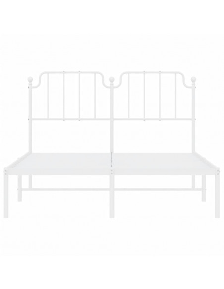 Giroletto con Testiera Metallo Bianco 135x190 cm