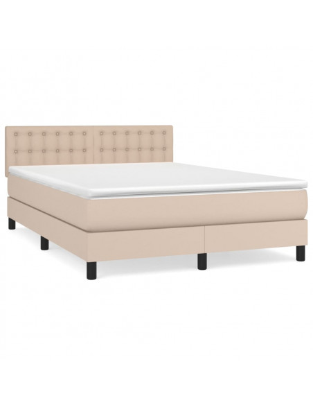 Giroletto a Molle con Materasso Cappuccino 140x190cm Similpelle