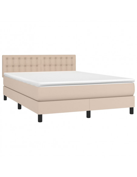 Giroletto a Molle con Materasso Cappuccino 140x190cm Similpelle