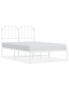 Giroletto con Testiera Metallo Bianco 120x190 cm 2