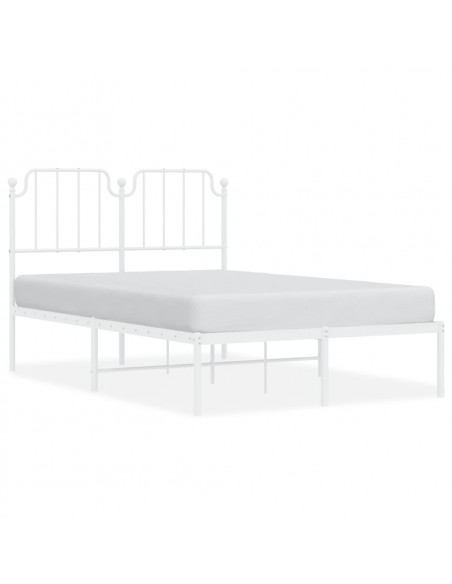 Giroletto con Testiera Metallo Bianco 120x190 cm