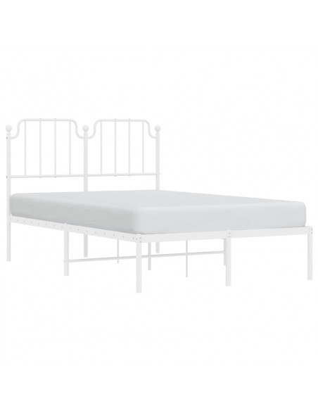 Giroletto con Testiera Metallo Bianco 120x190 cm