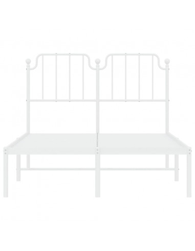 Giroletto con Testiera Metallo Bianco 120x190 cm