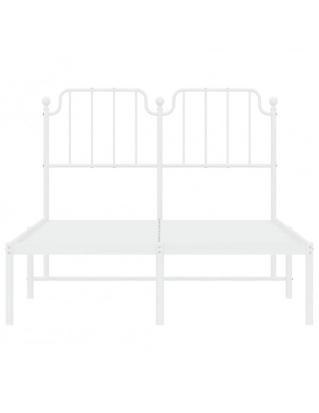 Giroletto con Testiera Metallo Bianco 120x190 cm