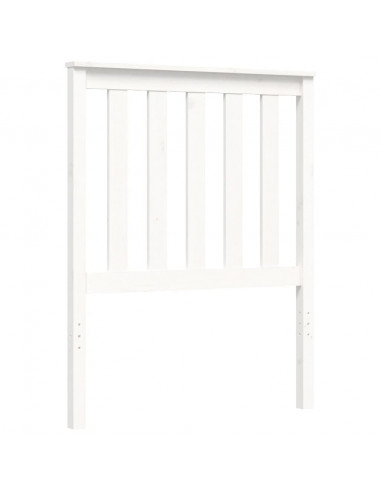 Giroletto con Testiera Bianco Small Single Legno Massello