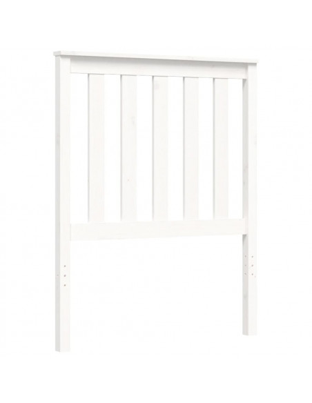 Giroletto con Testiera Bianco Small Single Legno Massello