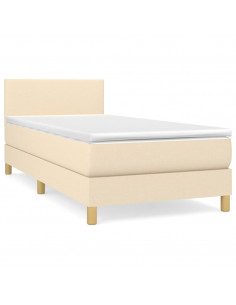 Giroletto a Molle con Materasso Crema 80x200 cm inTessuto 2