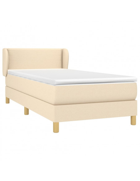 Giroletto a Molle con Materasso Crema 80x200 cm inTessuto