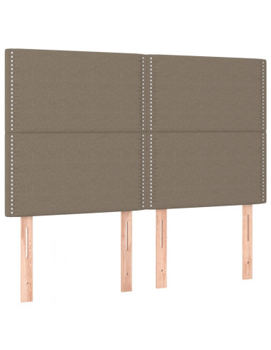 Giroletto con Testiera Tortora 140x190 cm in Tessuto