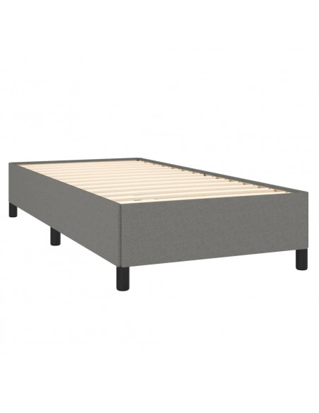 Giroletto a Molle con Materasso Grigio Scuro 90x200 cm Tessuto
