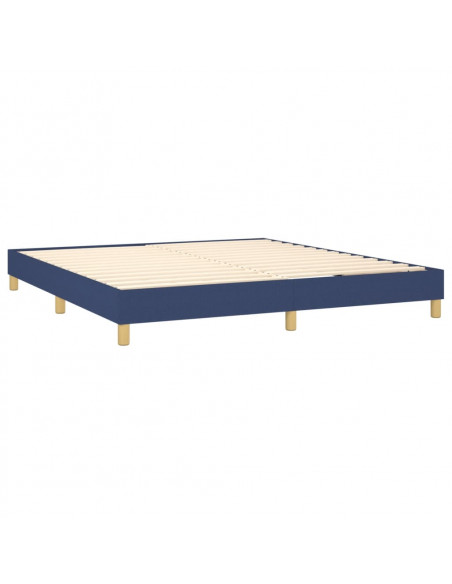 Giroletto a Molle con Materasso Blu 180x200 cm in Tessuto