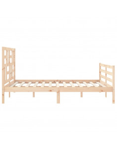 Giroletto con Testiera 160x200 cm in Legno Massello 2