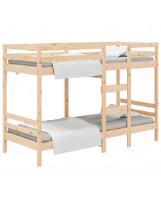 Letto a Castello 90x190 cm in Legno Massello di Pino 2