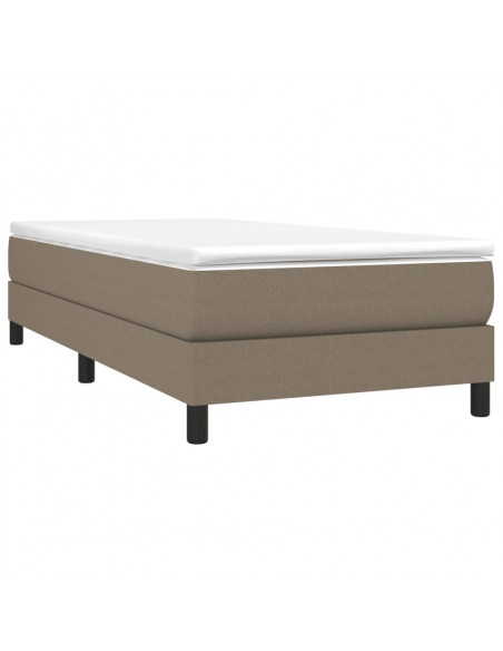 Giroletto a Molle con Materasso Tortora 90x190 cm in Tessuto