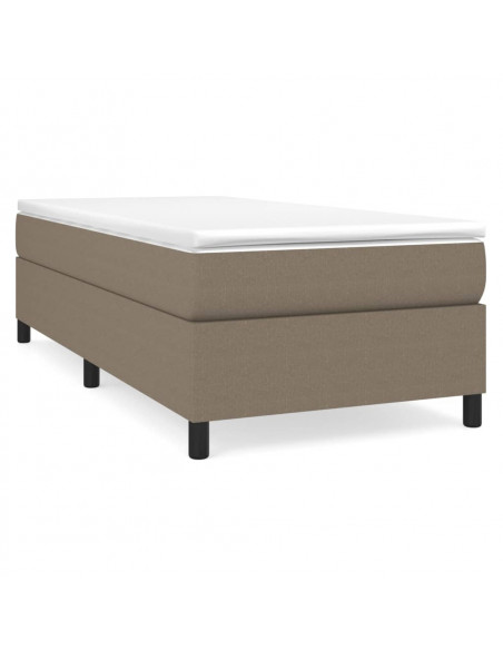 Giroletto a Molle con Materasso Tortora 90x190 cm in Tessuto
