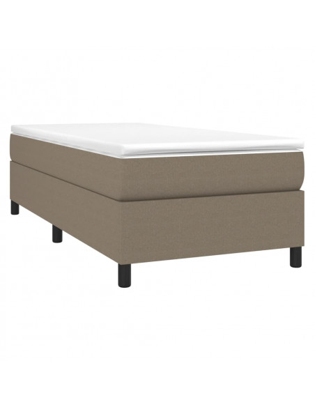 Giroletto a Molle con Materasso Tortora 90x190 cm in Tessuto