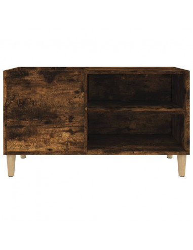 Mobile Porta Dischi Rovere Fumo 84,5x38x48 cm Legno Multistrato