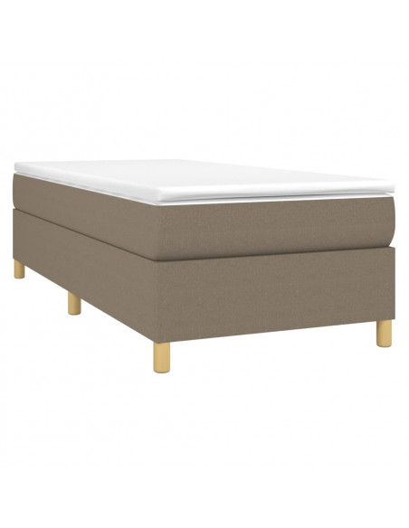 Giroletto a Molle con Materasso Tortora 90x190 cm in Tessuto