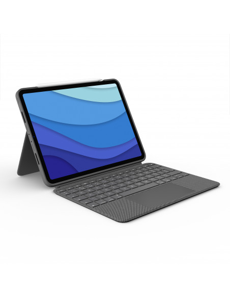 Logitech Combo Touch Custodia con Tastiera per iPad Pro 11 pollici (1a, 2a, 3a gen - 2018, 2020, 2021) - Tastiera Retroilluminat