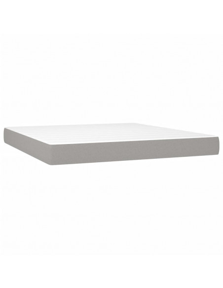 Materasso a Molle Insacchettate Grigio Chiaro 160x200x20 cm