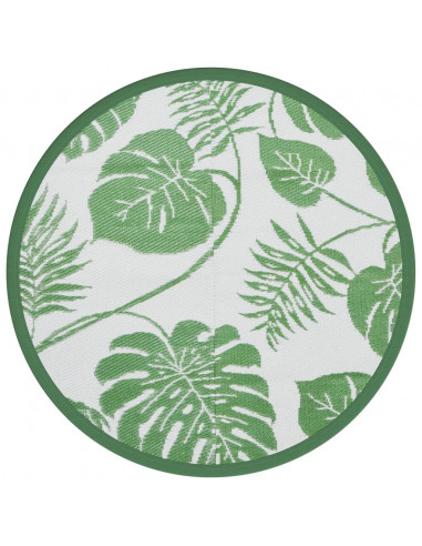 Tappeto da Esterno Verde Ø120 cm in PP