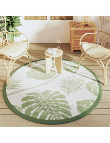Tappeto da Esterno Verde Ø120 cm in PP
