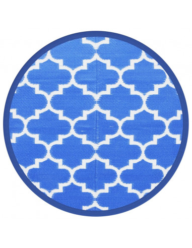 Tappeto da Esterno Blu Ø120 cm in PP