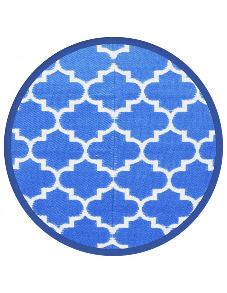 Tappeto da Esterno Blu Ø120 cm in PP