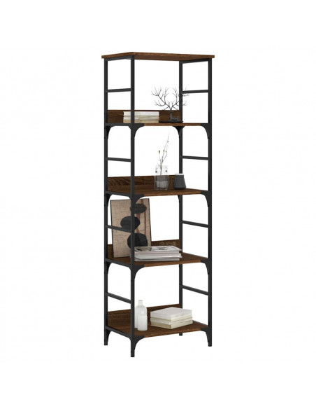 Libreria Rovere Marrone 50x33x153 cm in Legno Multistrato