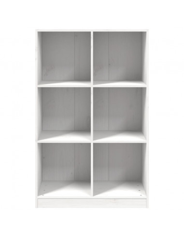 Libreria Bianca 70x33x110 cm in Legno Massello di Pino