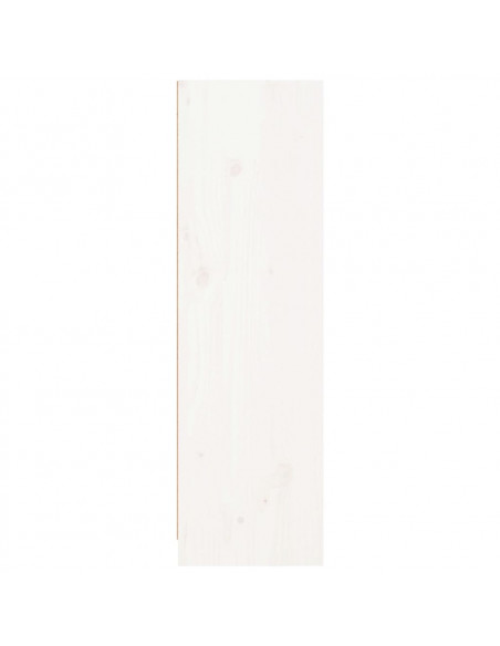 Libreria Bianca 70x33x110 cm in Legno Massello di Pino
