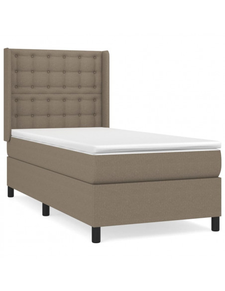 Giroletto a Molle con Materasso Tortora 90x190 cm in Tessuto