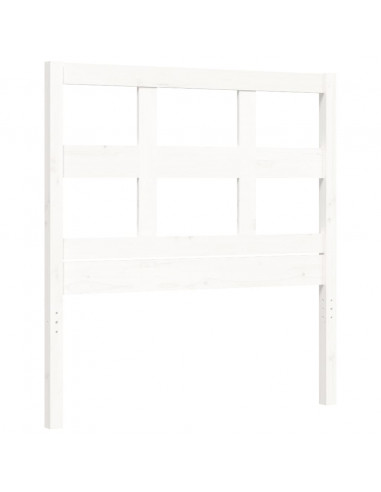 Giroletto con Testiera Bianco Small Single Legno Massello