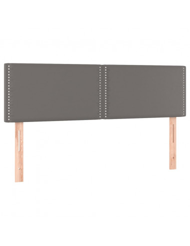 Giroletto a Molle con Materasso Grigio 140x200 cm in Similpelle