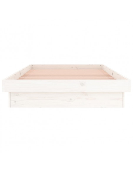 Giroletto con LED Bianco 90x190 cm Single in Legno Massello
