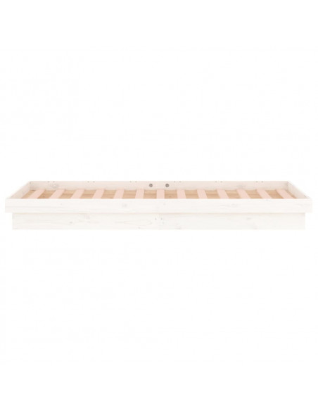 Giroletto con LED Bianco 90x190 cm Single in Legno Massello