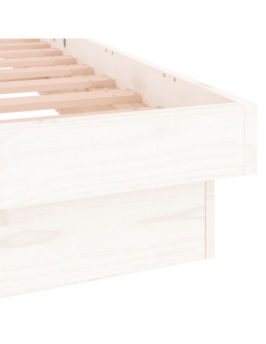 Giroletto con LED Bianco 90x190 cm Single in Legno Massello