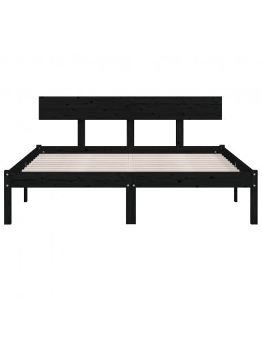 Giroletto Nero in Legno Massello di Pino 140x190 cm