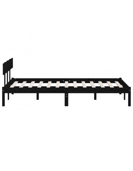 Giroletto Nero in Legno Massello di Pino 140x190 cm