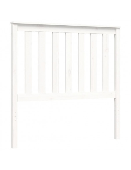 Giroletto con Testiera Bianco 100x200 cm in Legno Massello