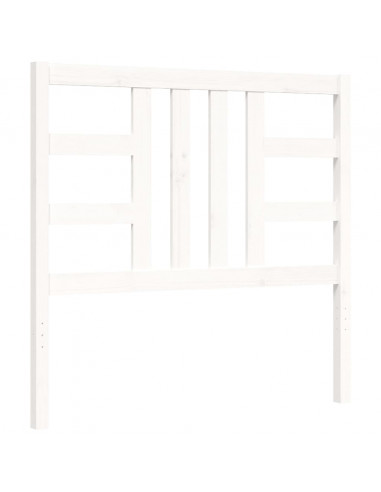 Giroletto con Testiera Bianco 100x200 cm in Legno Massello