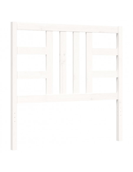 Giroletto con Testiera Bianco 100x200 cm in Legno Massello