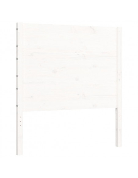 Giroletto con Testiera Bianco 100x200 cm in Legno Massello